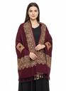 Zari Maroon Royale Shawl
